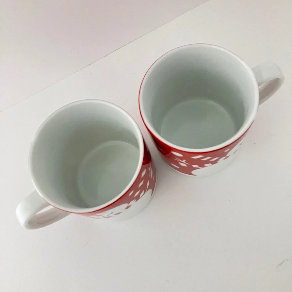 Two Snowman Mugs by CRATE & BARREL 2006-2007